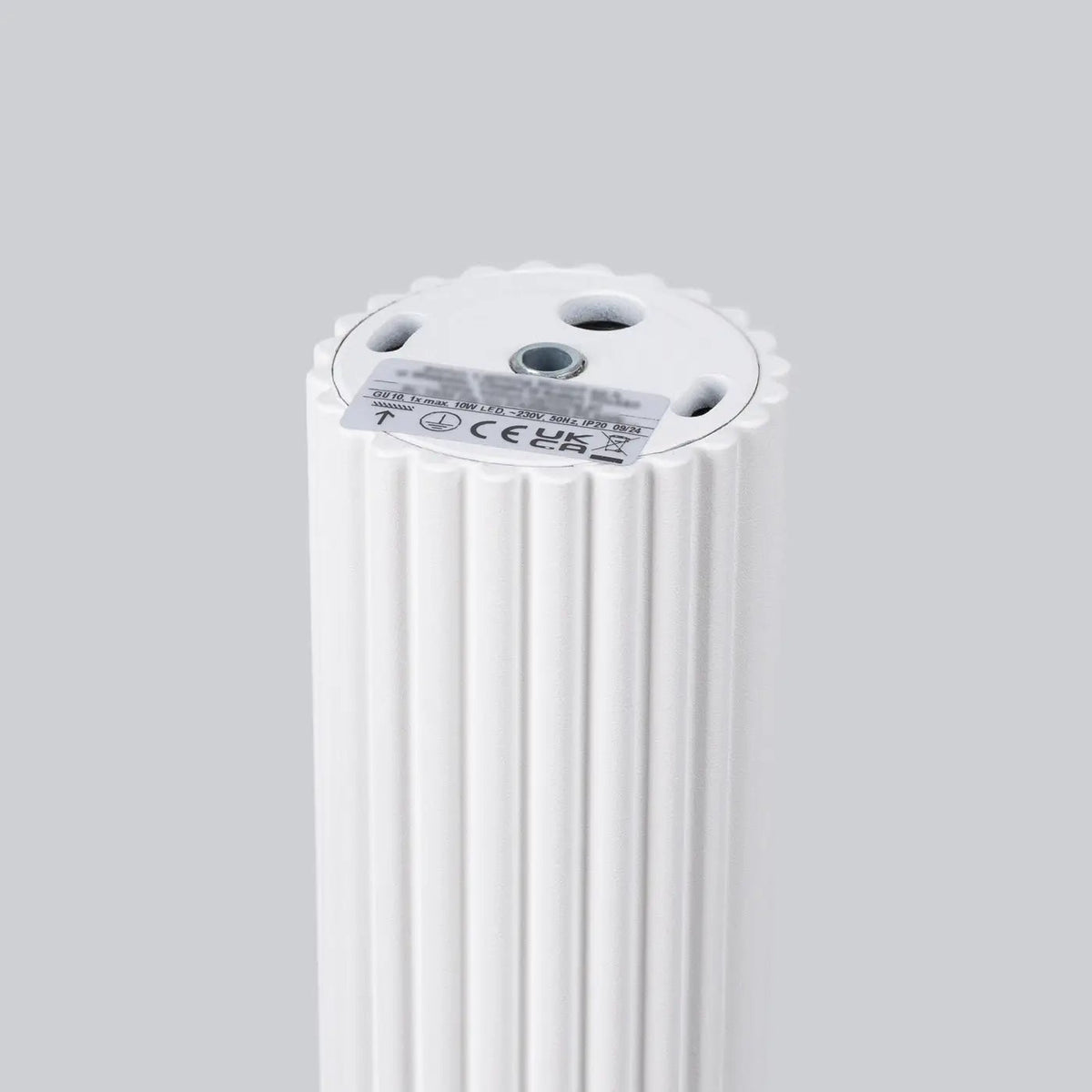 Plafonnier Cylindrique Cannelé Blanc - Dalumea - vue 5