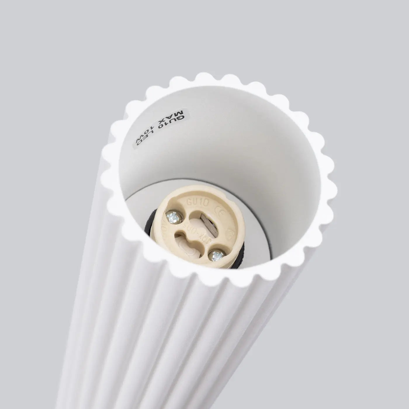 Plafonnier Cylindrique Cannelé Blanc - Dalumea - vue 6
