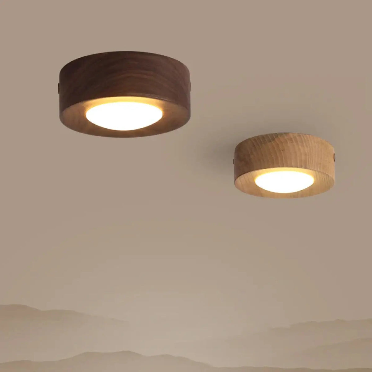 Plafonnier Bois et Laiton Minimaliste - Dalumea - vue 1