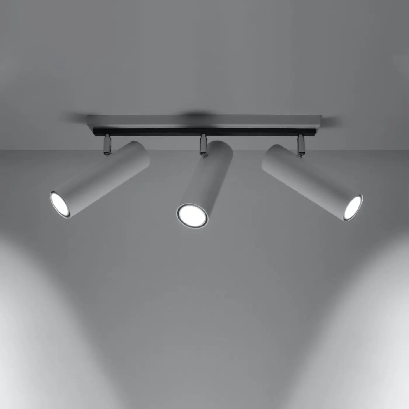 Plafonnier 3 Spots Orientables Blanc Design - Dalumea - vue 1