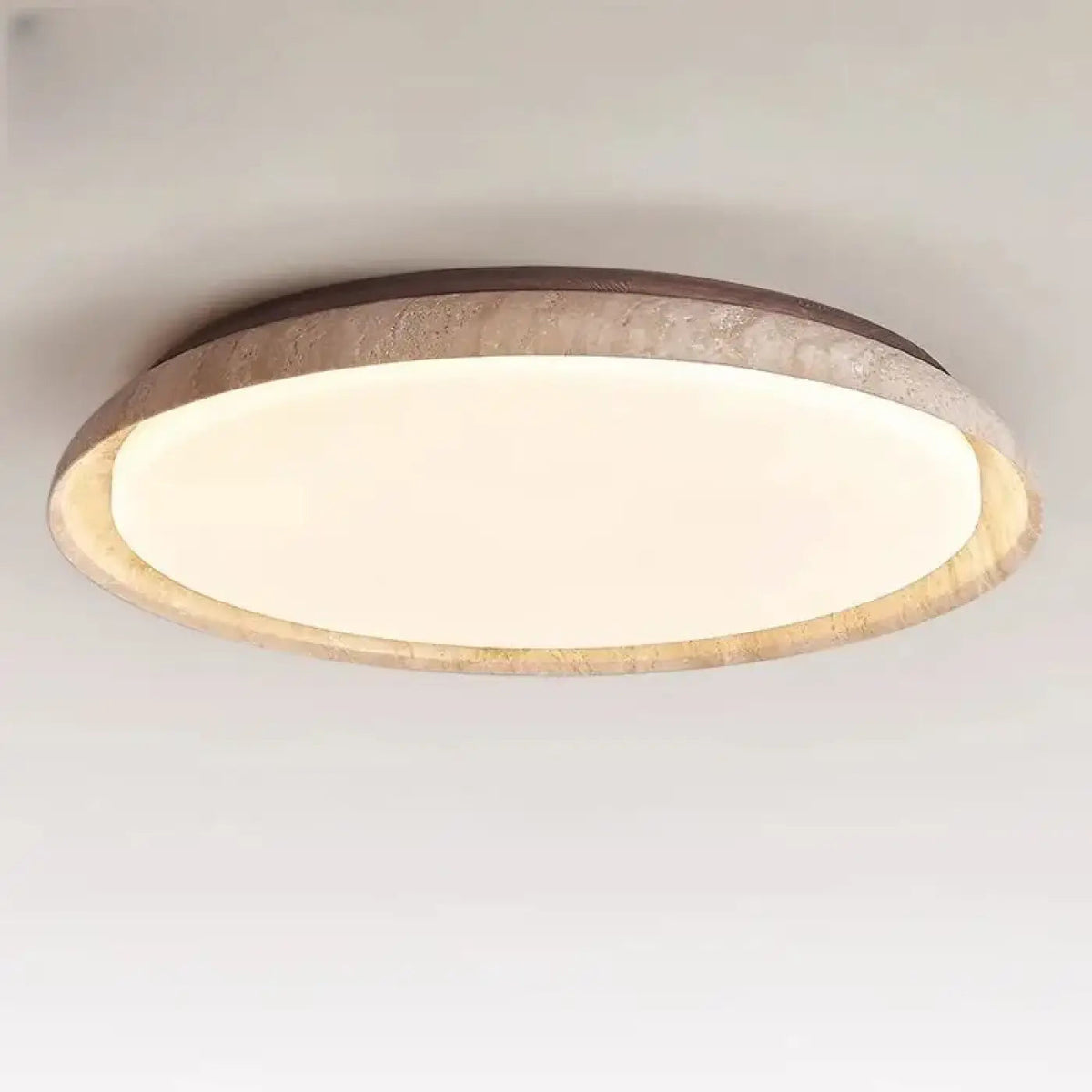 Plafonnier Rond Bois Naturel LED - Dalumea - vue 3