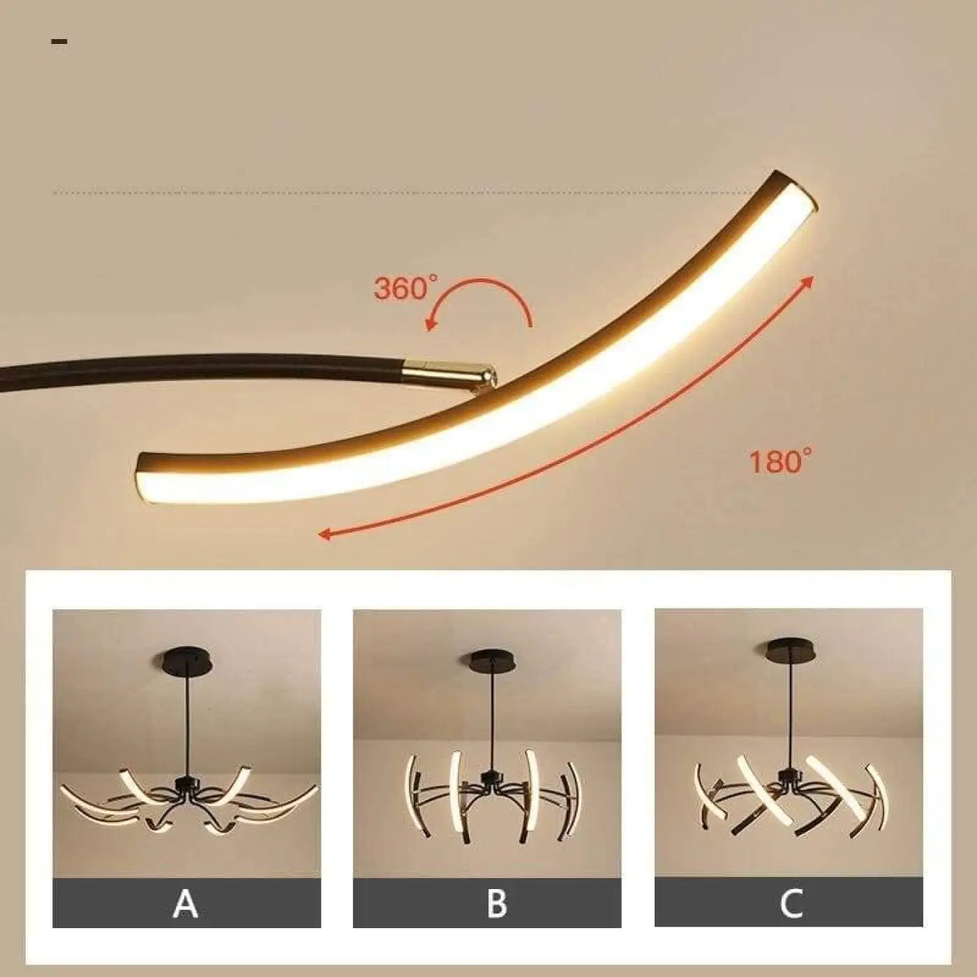 Plafonnier LED Design Grand Format - Dalumea - vue 2
