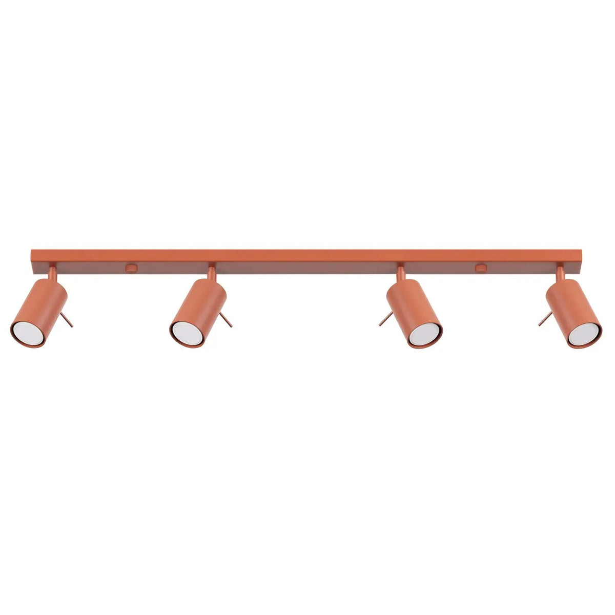 Plafonnier Rail 4 Spots Rouge Ocre - Dalumea - vue 8