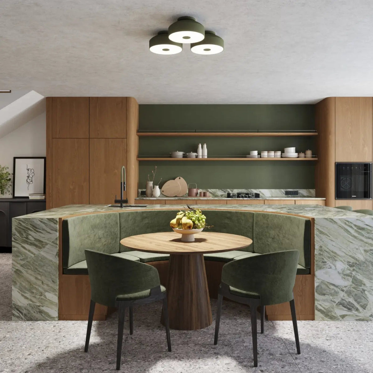 Plafonnier Vert Olive Contemporain - Dalumea - vue 10