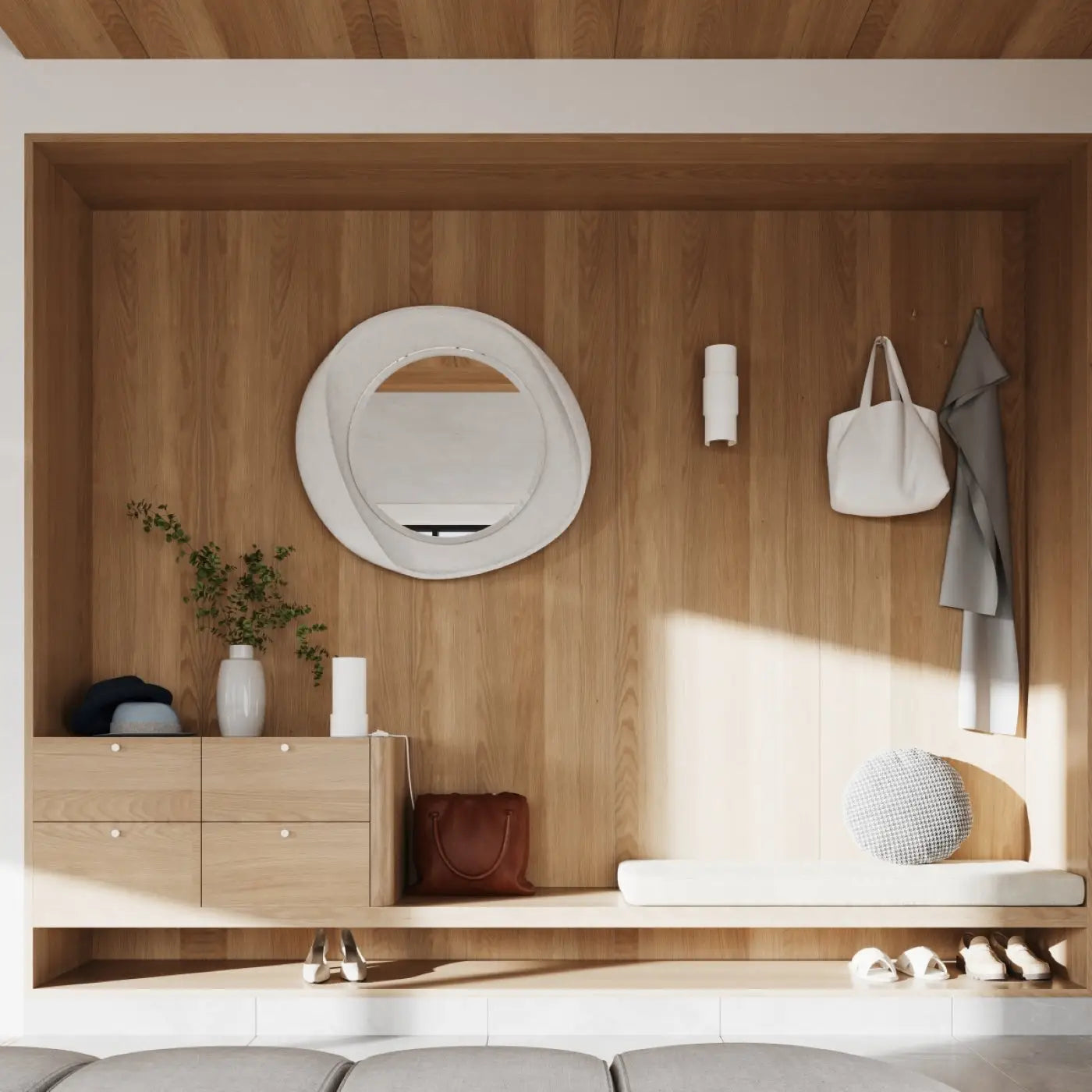 Plafonnier Blanc Cylindre Minimaliste - Dalumea - vue 8