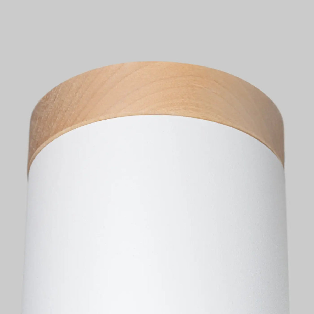Plafonnier Bois Blanc Cylindrique LED - Dalumea - vue 8
