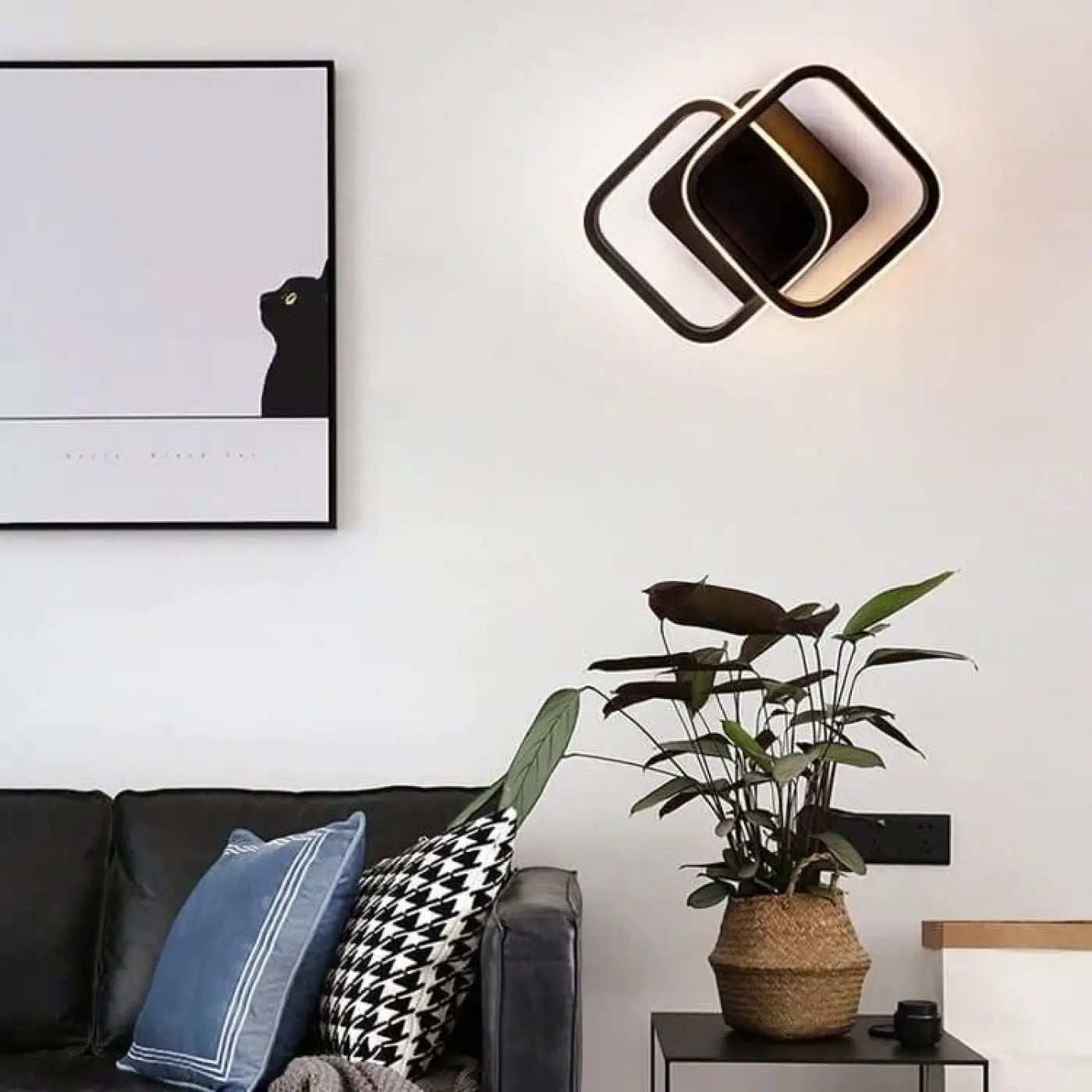 Plafonnier LED Noir Moderne - Dalumea - vue 6