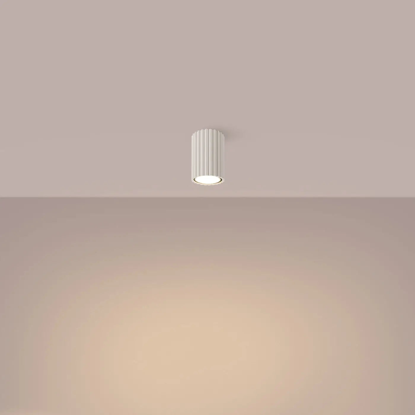 Plafonnier Beige Moderne Cylindrique - Dalumea - vue 1