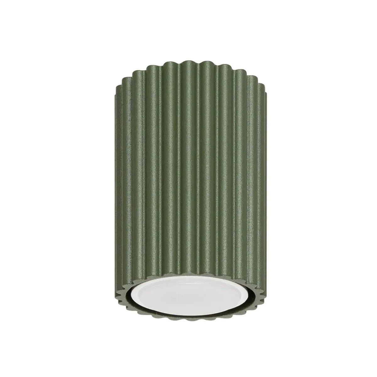 Plafonnier Cylindrique Cannelé Vert Olive - Dalumea - vue 7