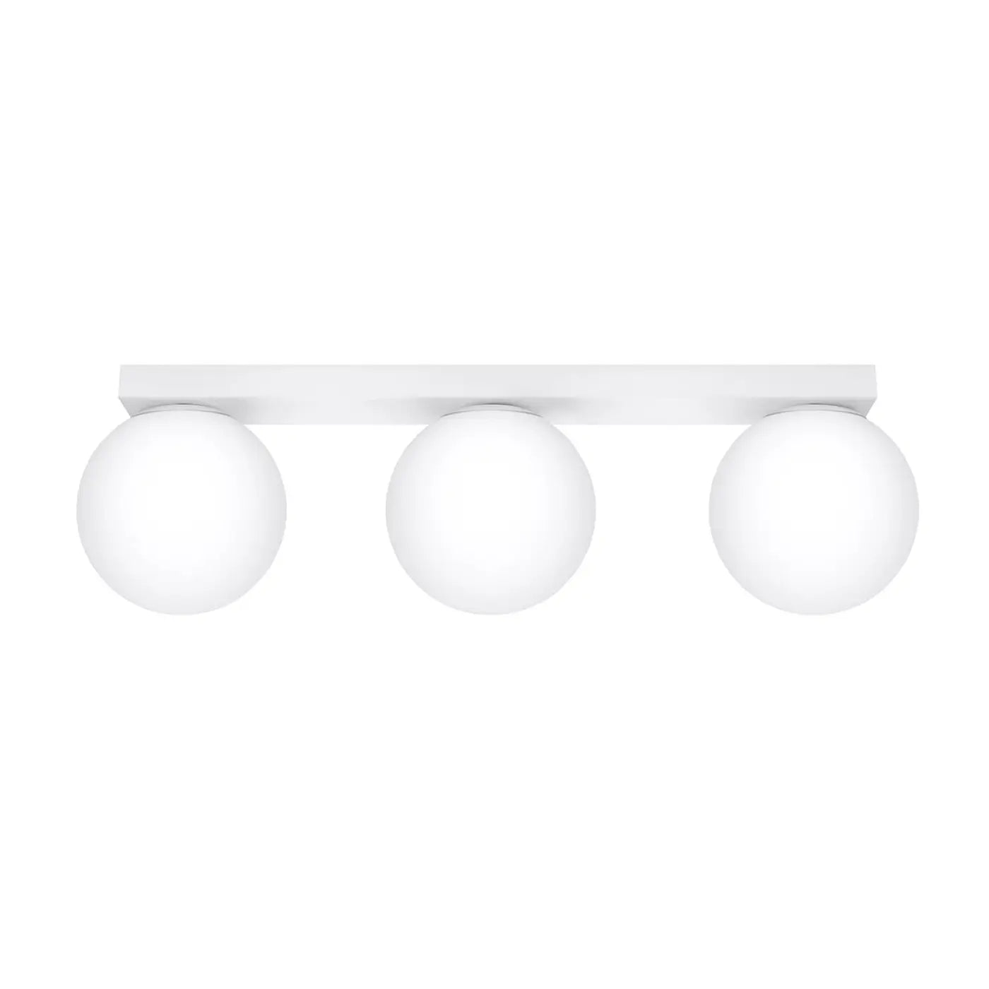 Plafonnier 3 Globes LED Blanc - Dalumea - vue 3