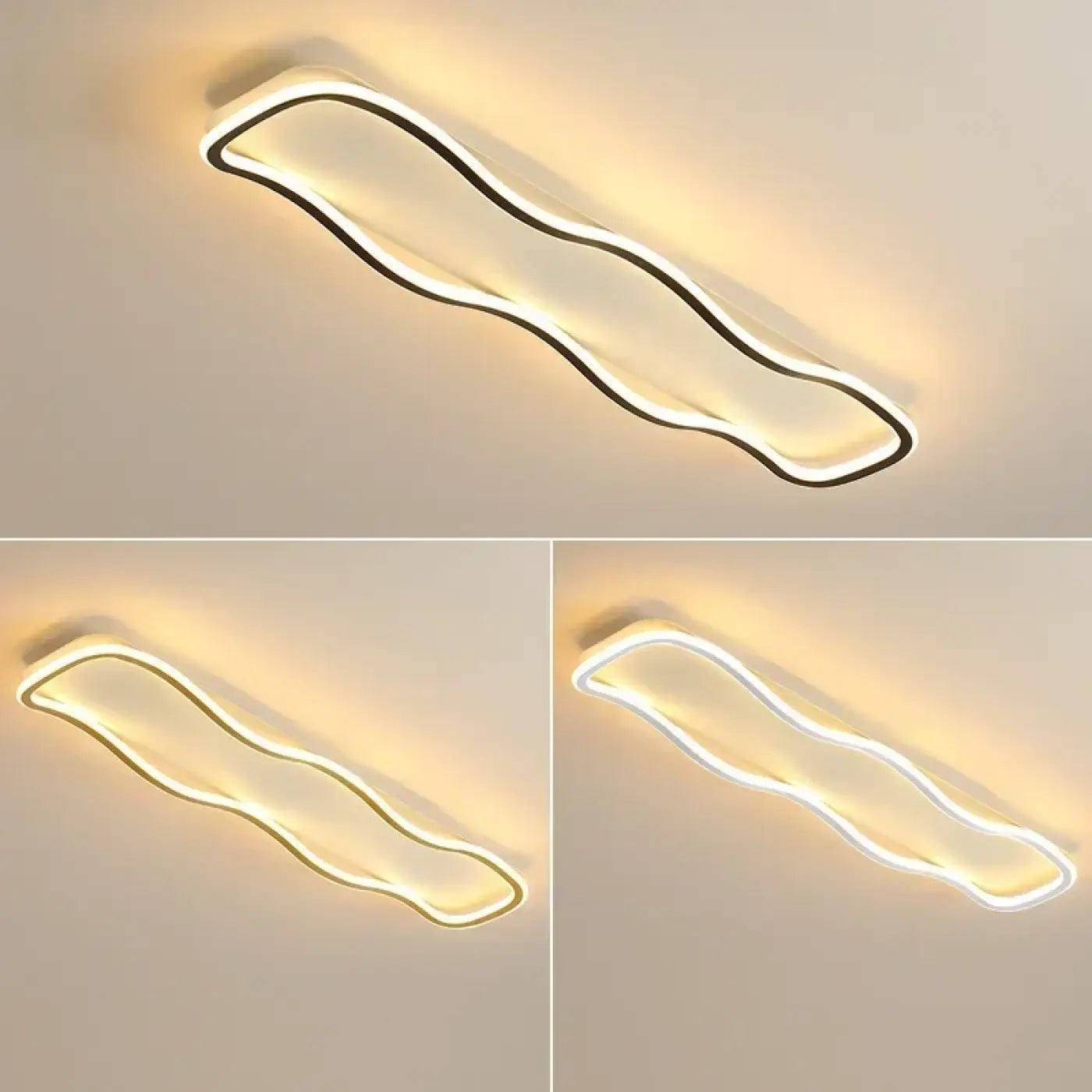 Plafonnier LED Ondulé Noir Design - Dalumea - vue 3