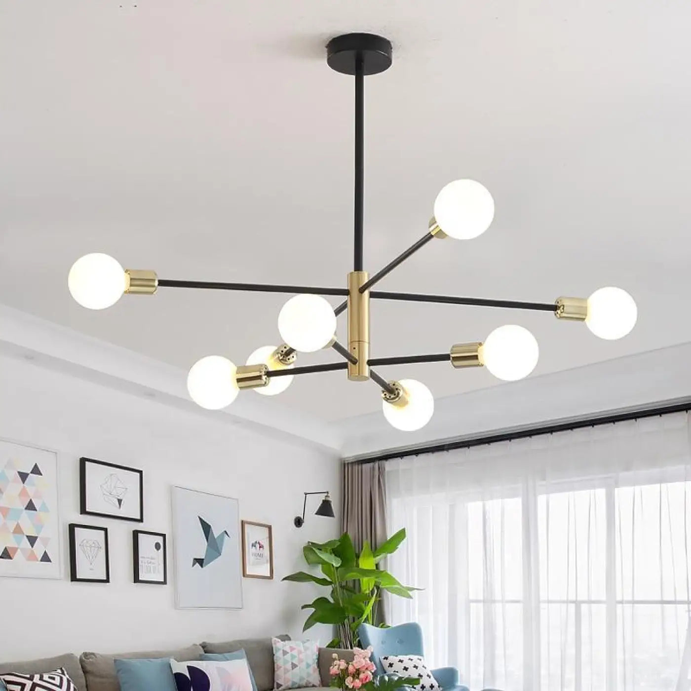 Plafonnier Design Noir Scandinave - Dalumea - vue 3