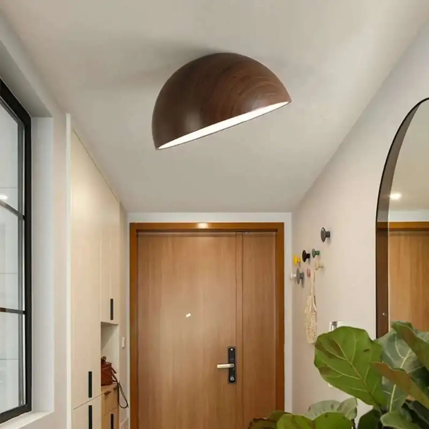 Plafonnier Demi Sphère Bois LED - Dalumea - vue 4