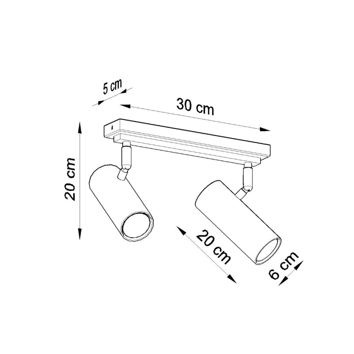 Plafonnier 2 Spots Orientables Blanc - Dalumea - vue 7