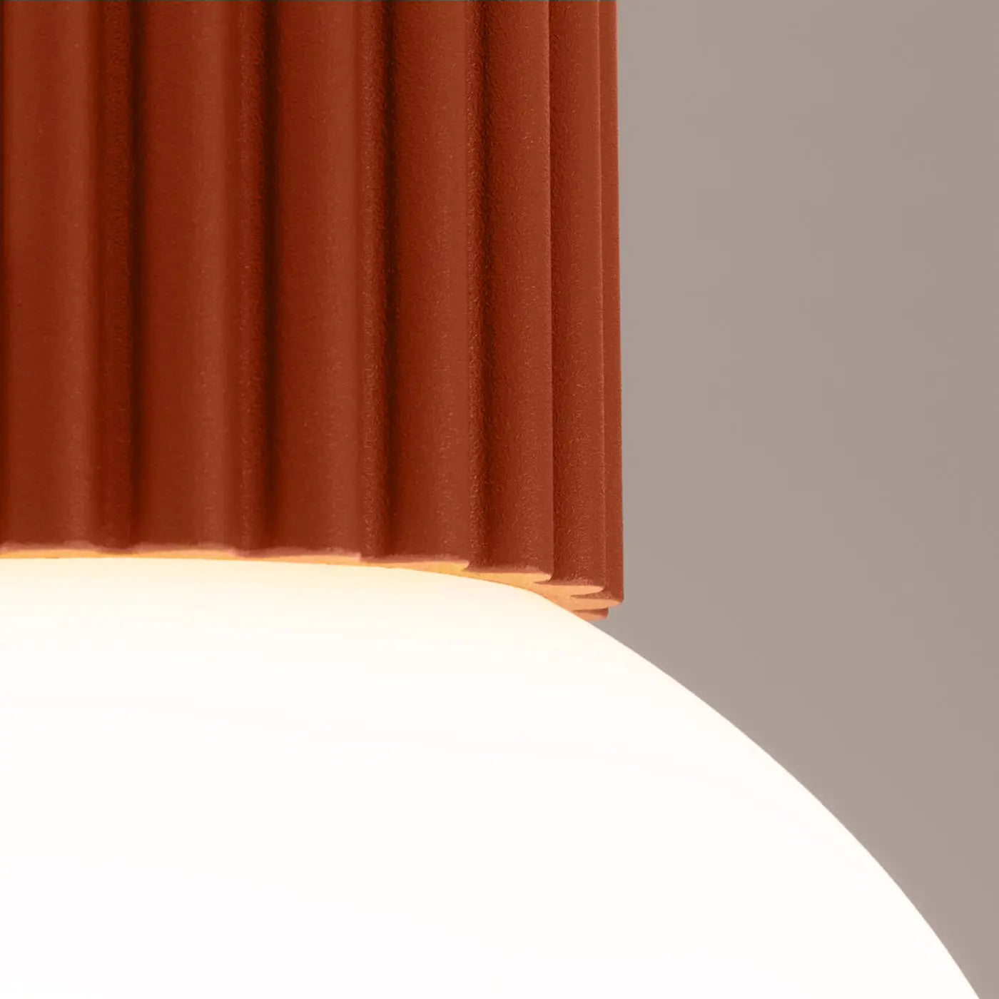 Plafonnier Rouge Ocre Minimaliste - Dalumea - vue 3