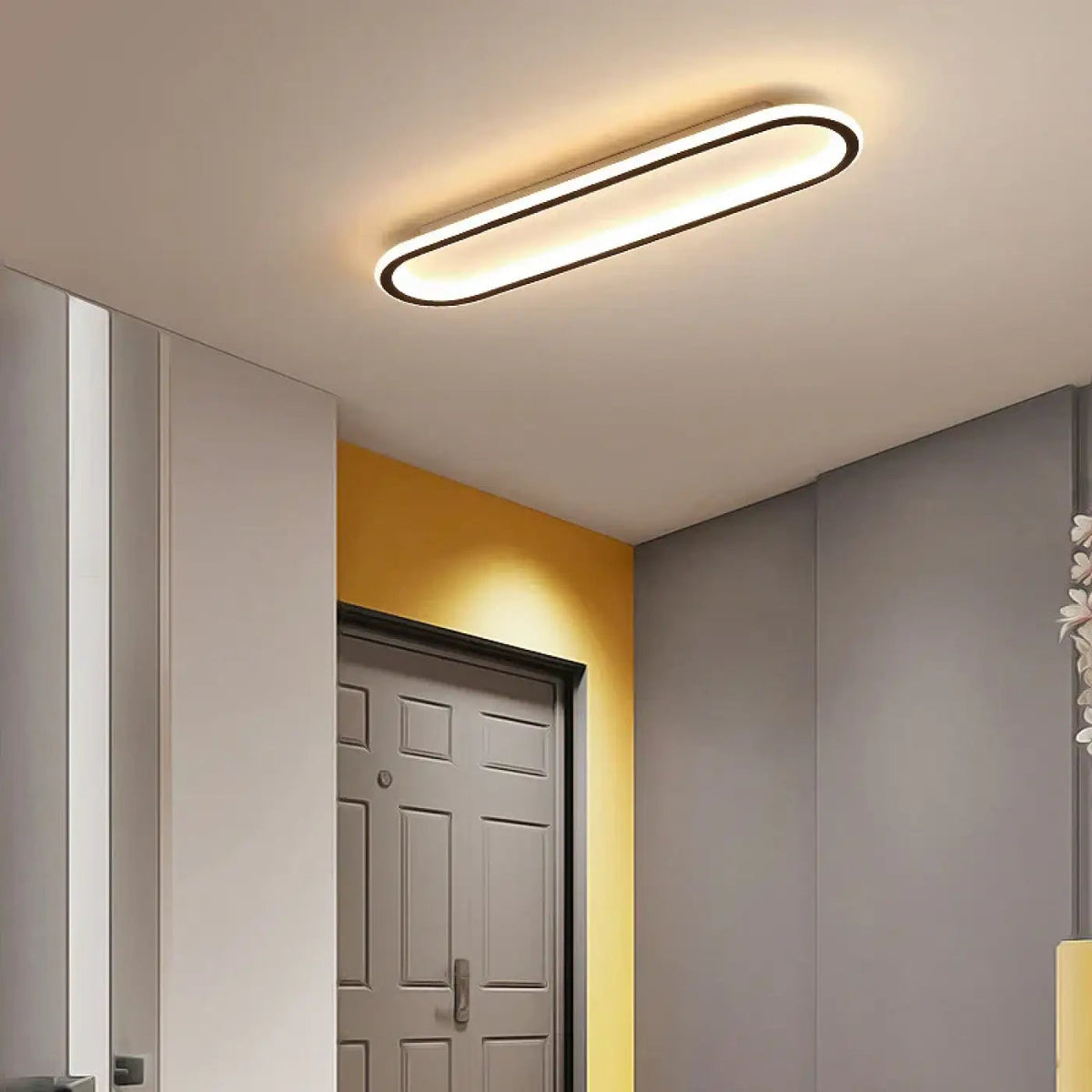 Plafonnier LED Ovale Bandeau Continu Minimaliste - Dalumea - vue 4