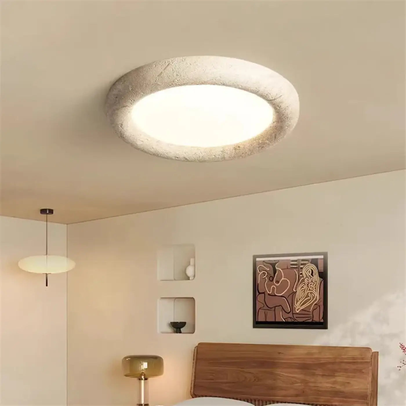 Plafonnier Feutre LED Rond - Dalumea - vue 1