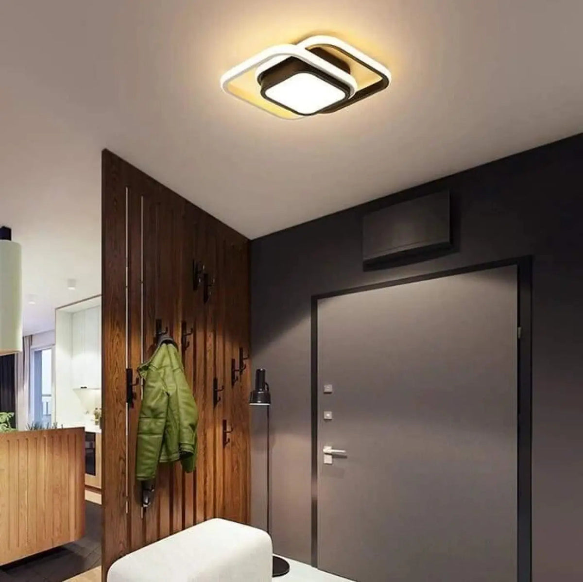 Plafonnier LED Noir Moderne - Dalumea - vue 5