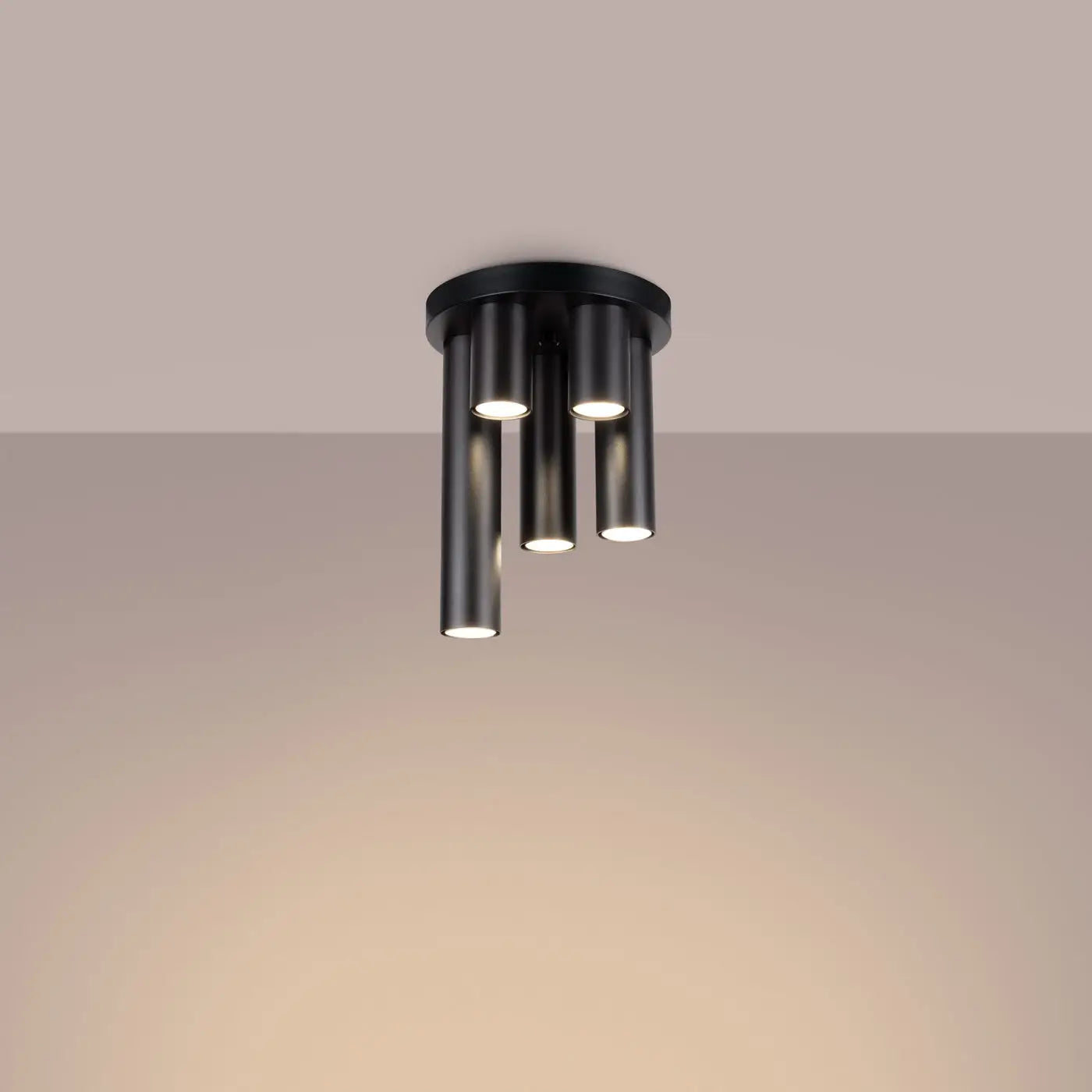 Plafonnier Noir 5 Spots - Dalumea - vue 1