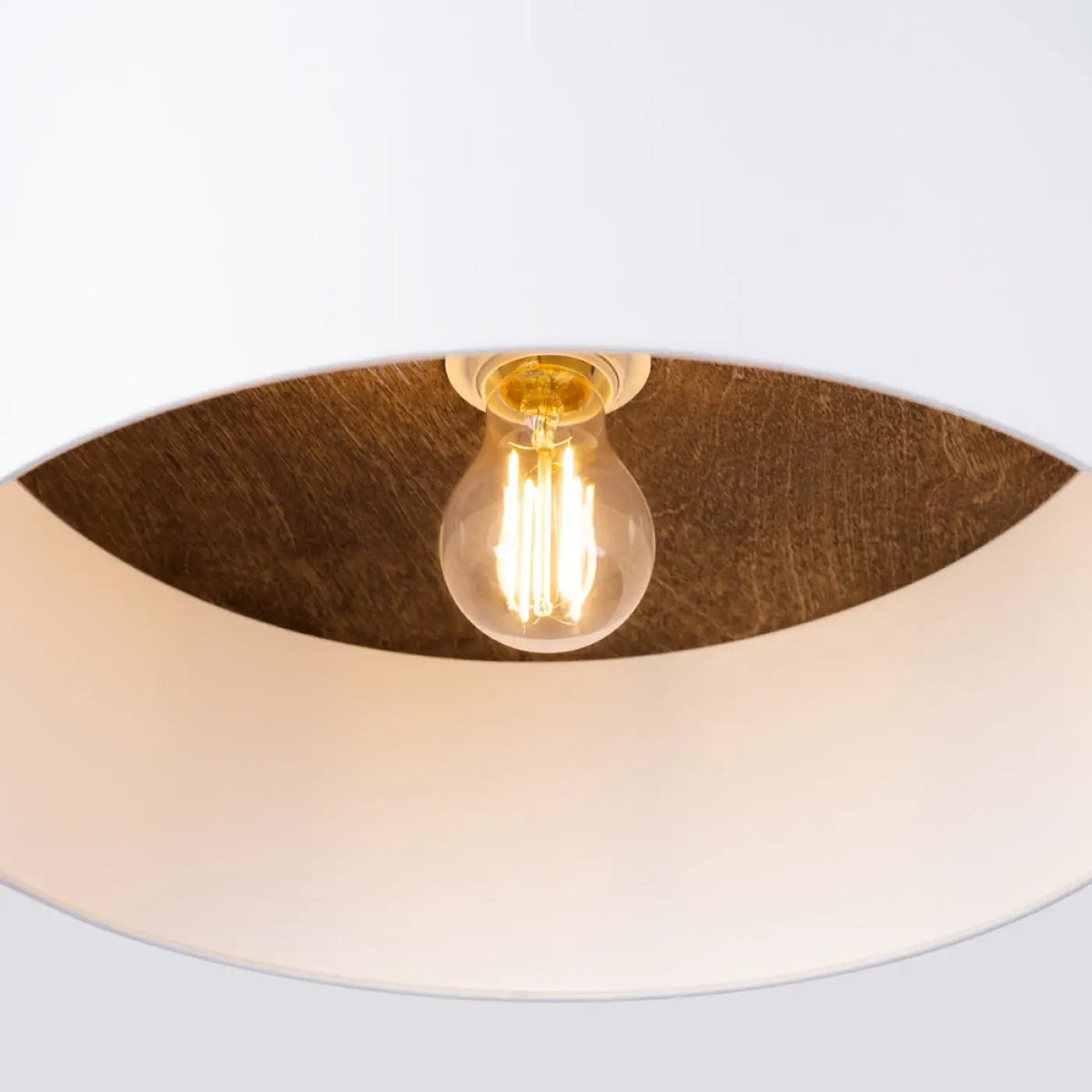 Plafonnier Scandinave Blanc Bois Foncé - Dalumea - vue 3