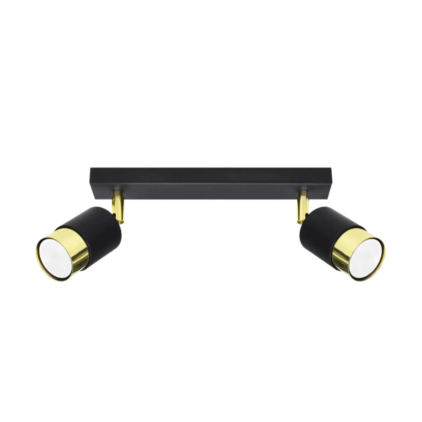 Plafonnier 2 Spots Orientables Noir Doré - Dalumea - vue 3