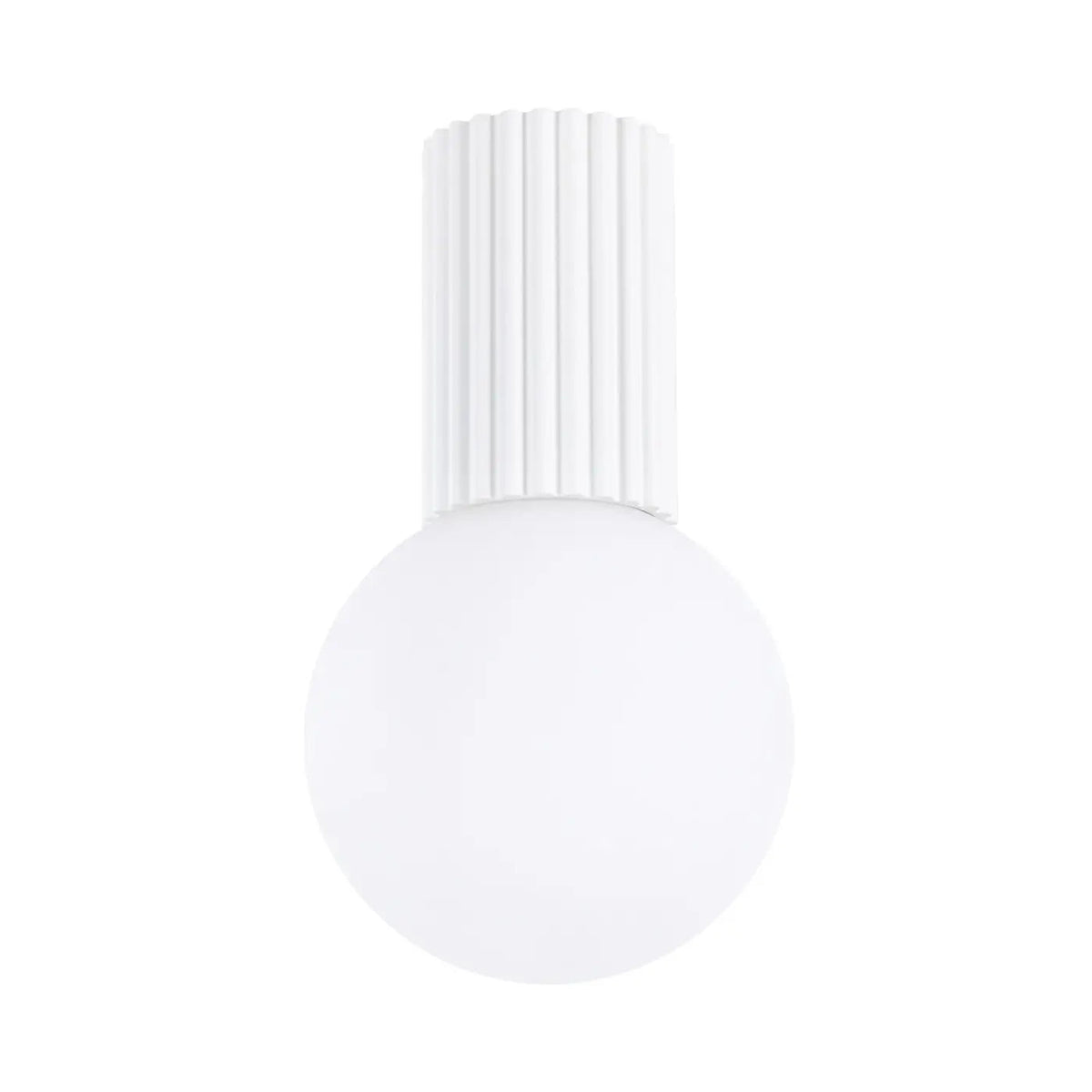 Plafonnier Blanc Minimaliste Globe Opalin - Dalumea - vue 8