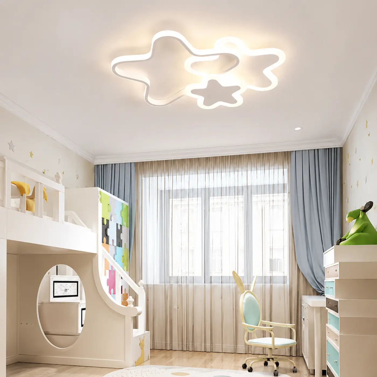 Plafonnier Trois Étoiles Chambre Enfant - Dalumea - vue 1