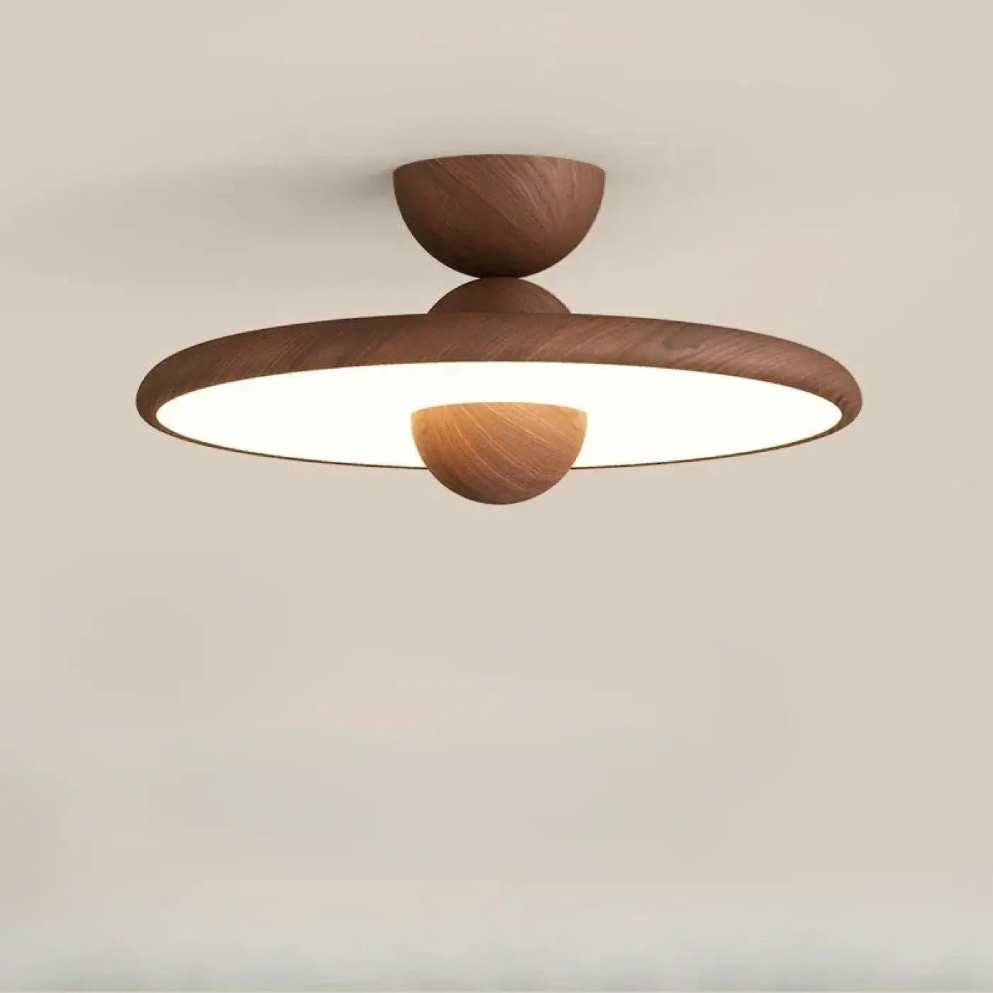 Plafonnier Rond Disque Bois Scandinave - Dalumea - vue 4