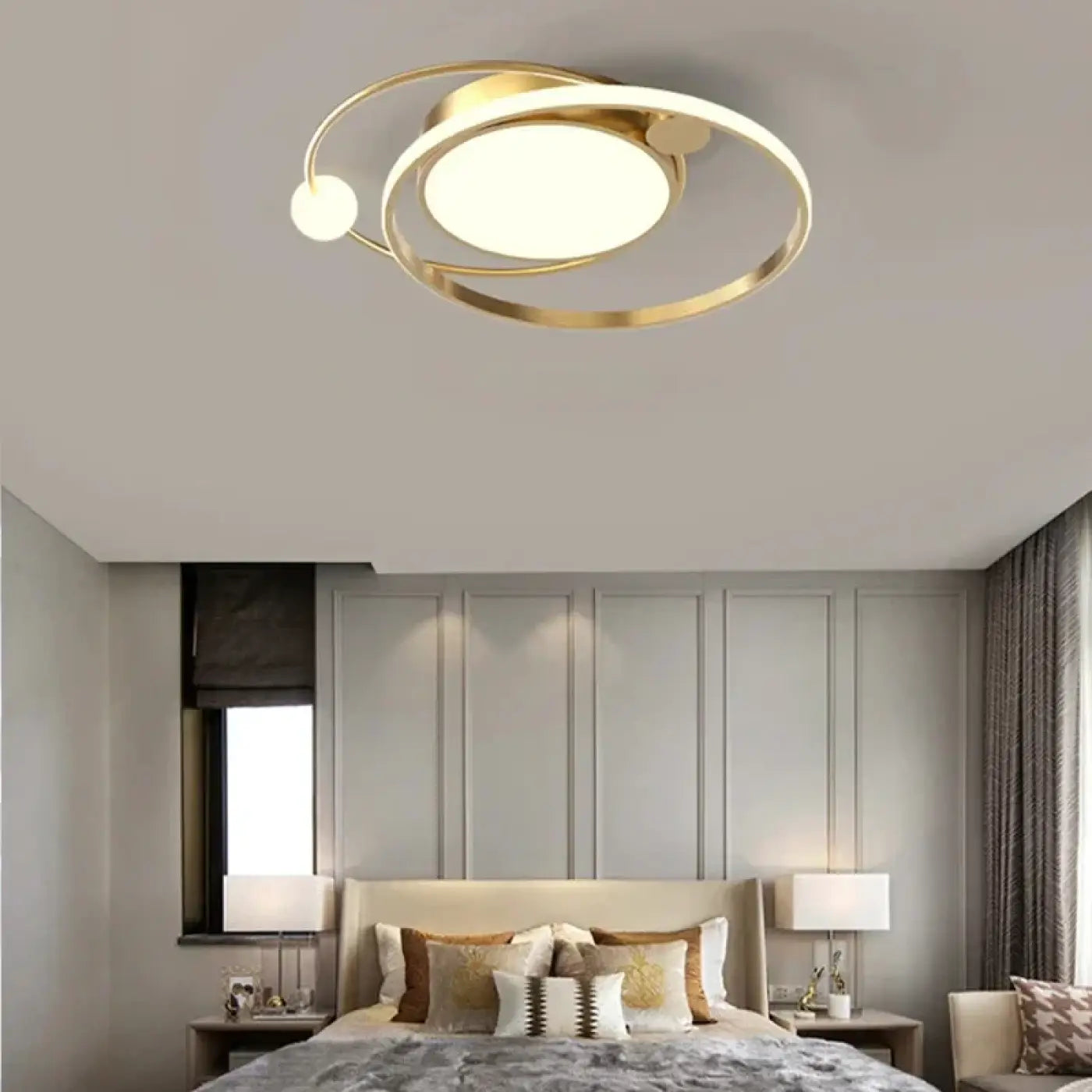 Plafonnier Anneaux Entrelacés Design Contemporain - Dalumea - vue 1