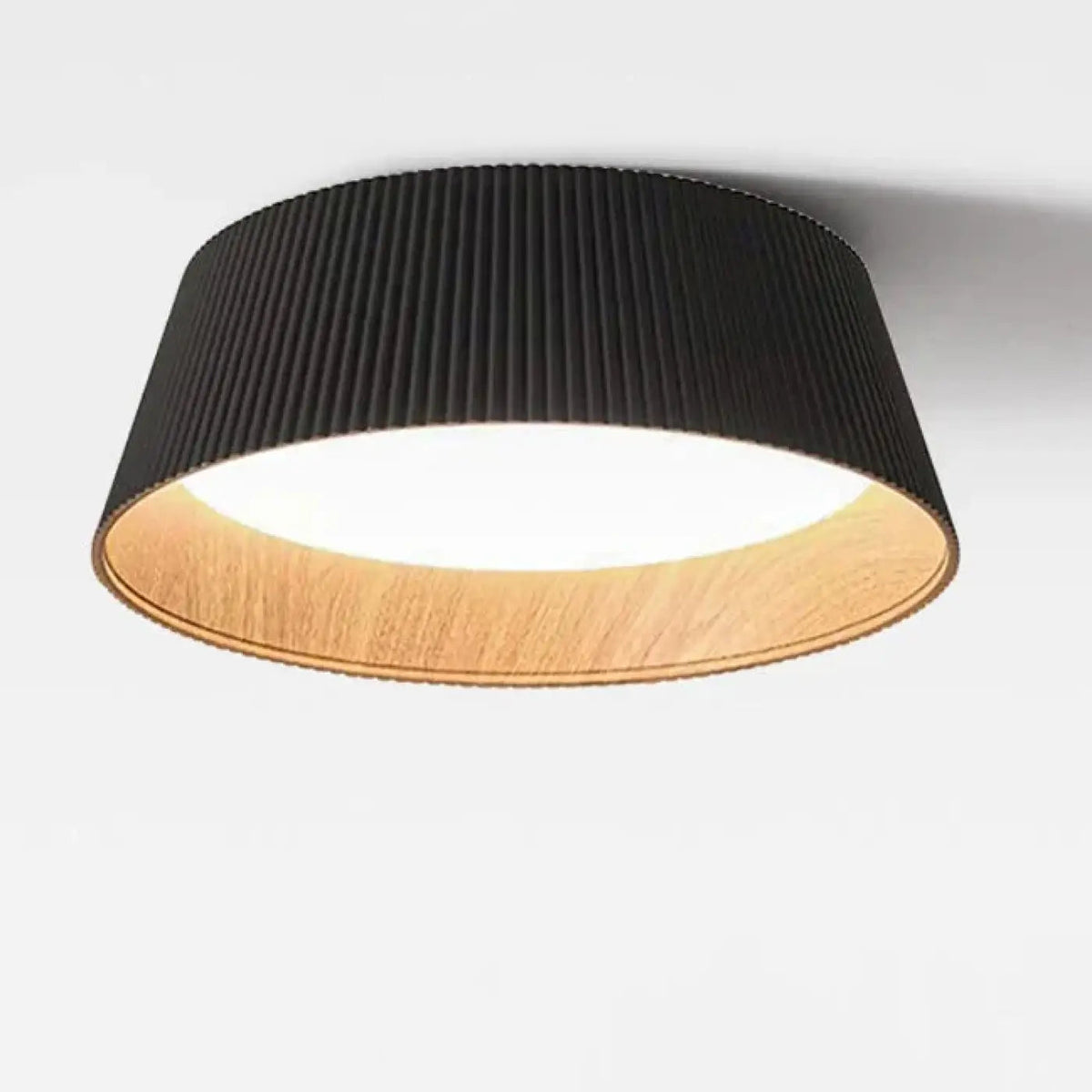 Plafonnier moderne en metal et abat jour blanc ou noir - noir - Dalumea - vue 11