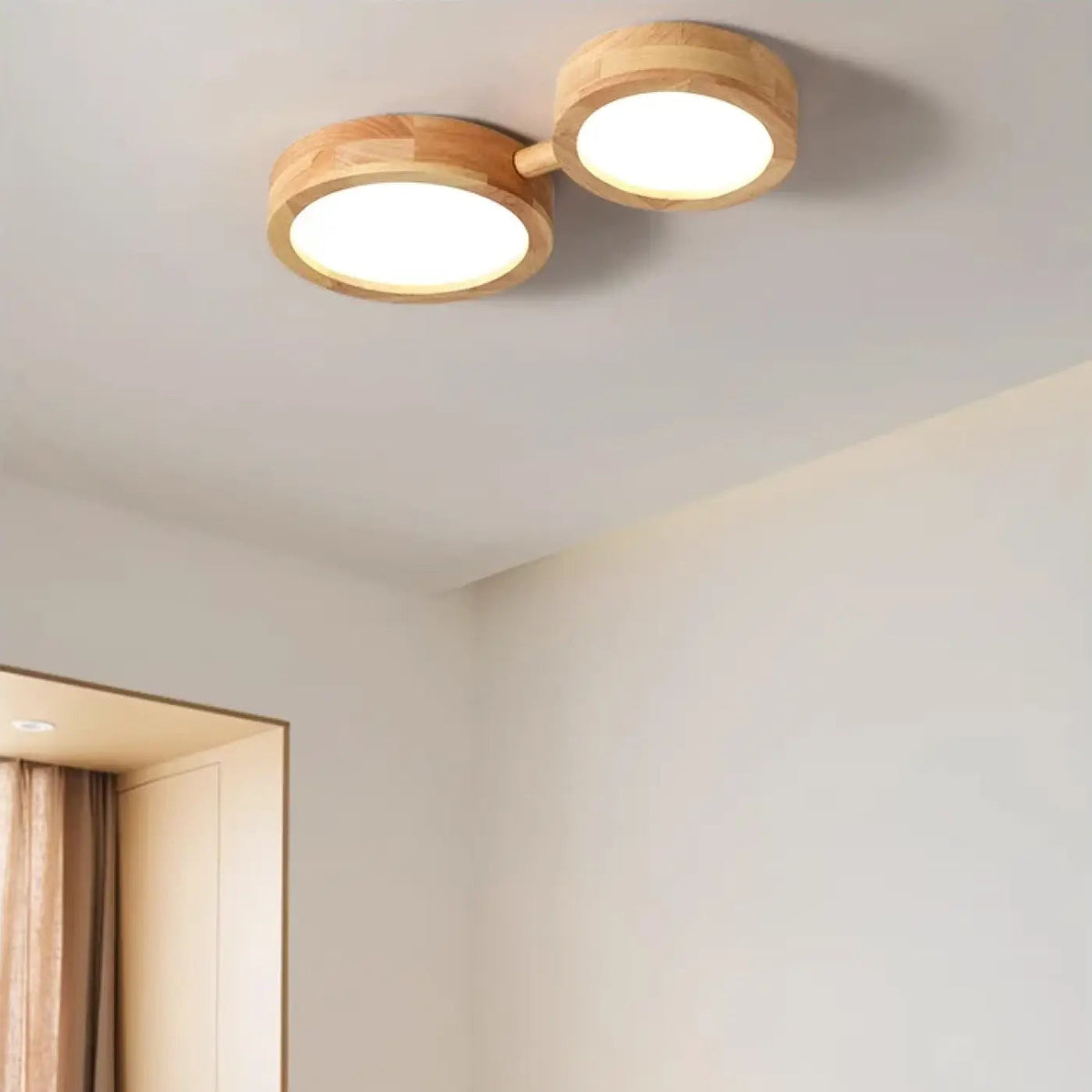 Plafonnier LED Bois Scandinave Multi Spot - Dalumea - vue 1