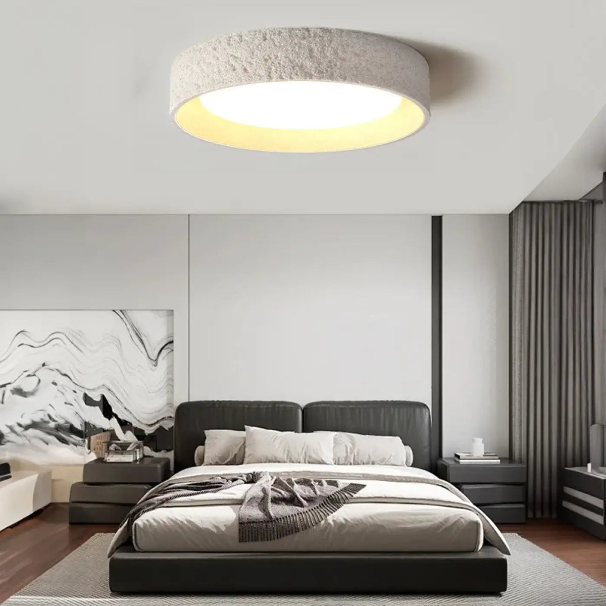 Plafonnier LED Résine Design Moderne - Dalumea - vue 1