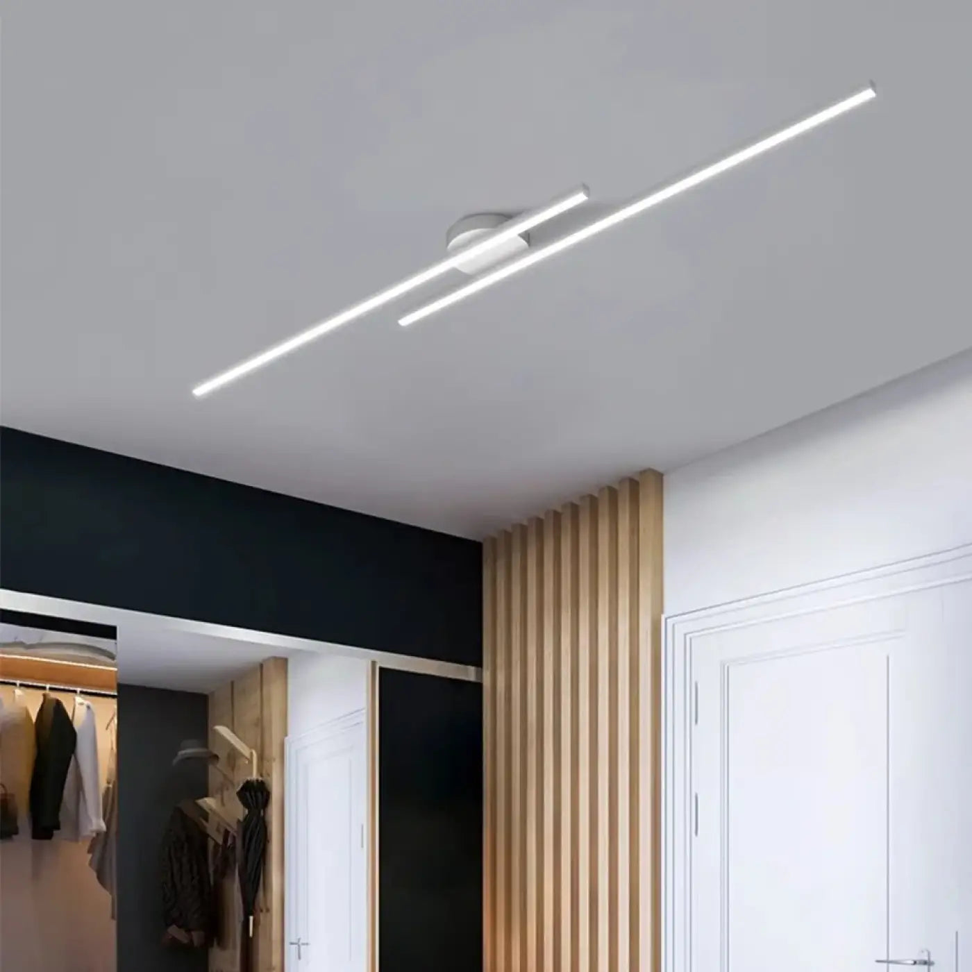 Plafonnier LED Noir Orientable Linéaire - Dalumea - vue 4