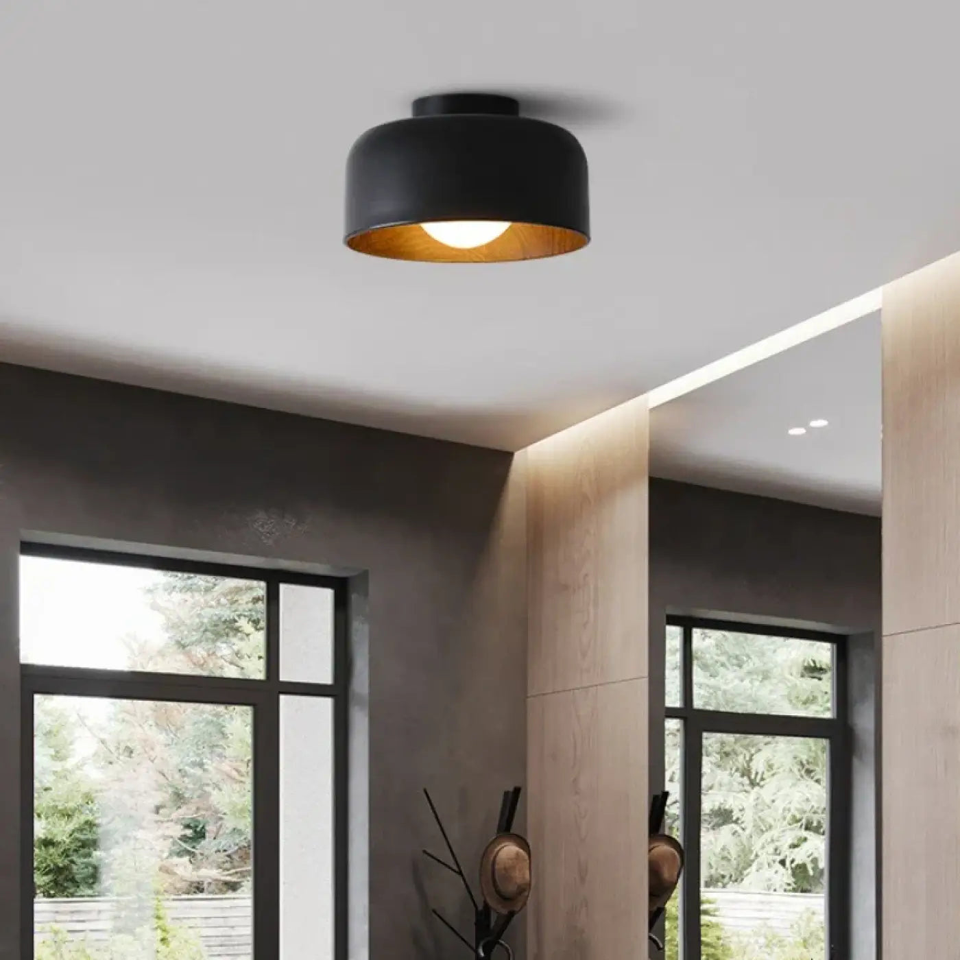 Plafonnier Rond Bois Moderne - Dalumea - vue 3