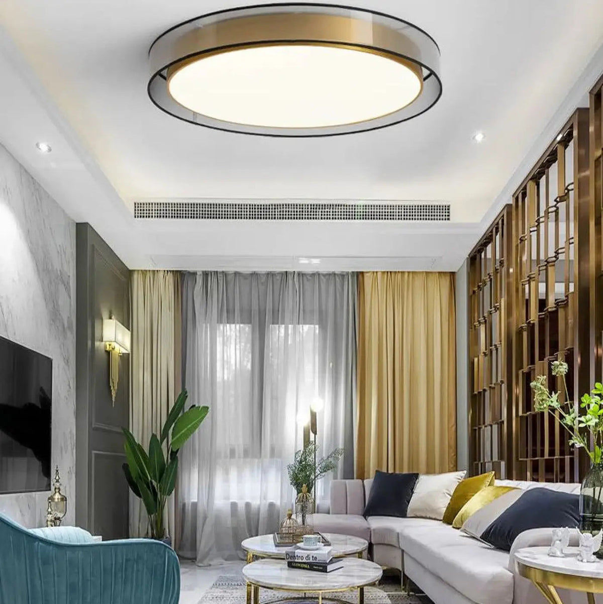 Plafonnier LED Rond Design Transparent - Dalumea - vue 1
