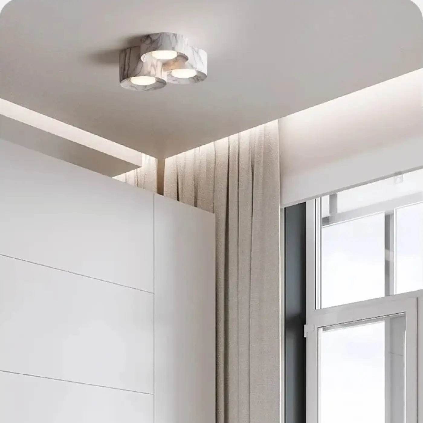 Plafonnier LED Tri Spot Couloir - Dalumea - vue 7