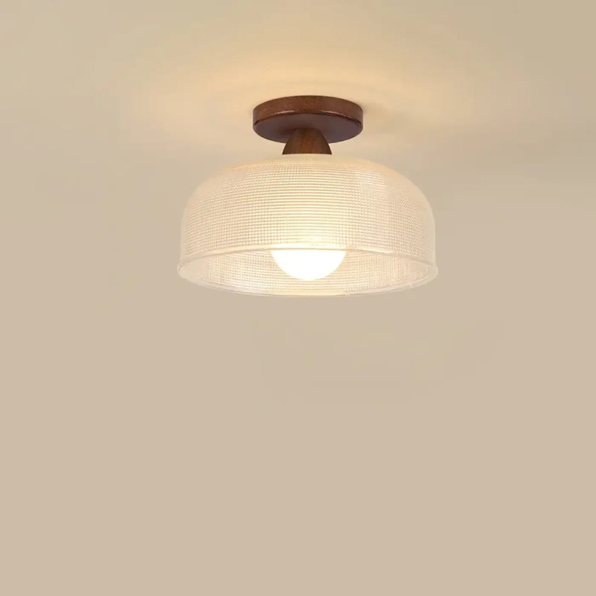 Plafonnier Verre Bois - Dalumea - vue 3