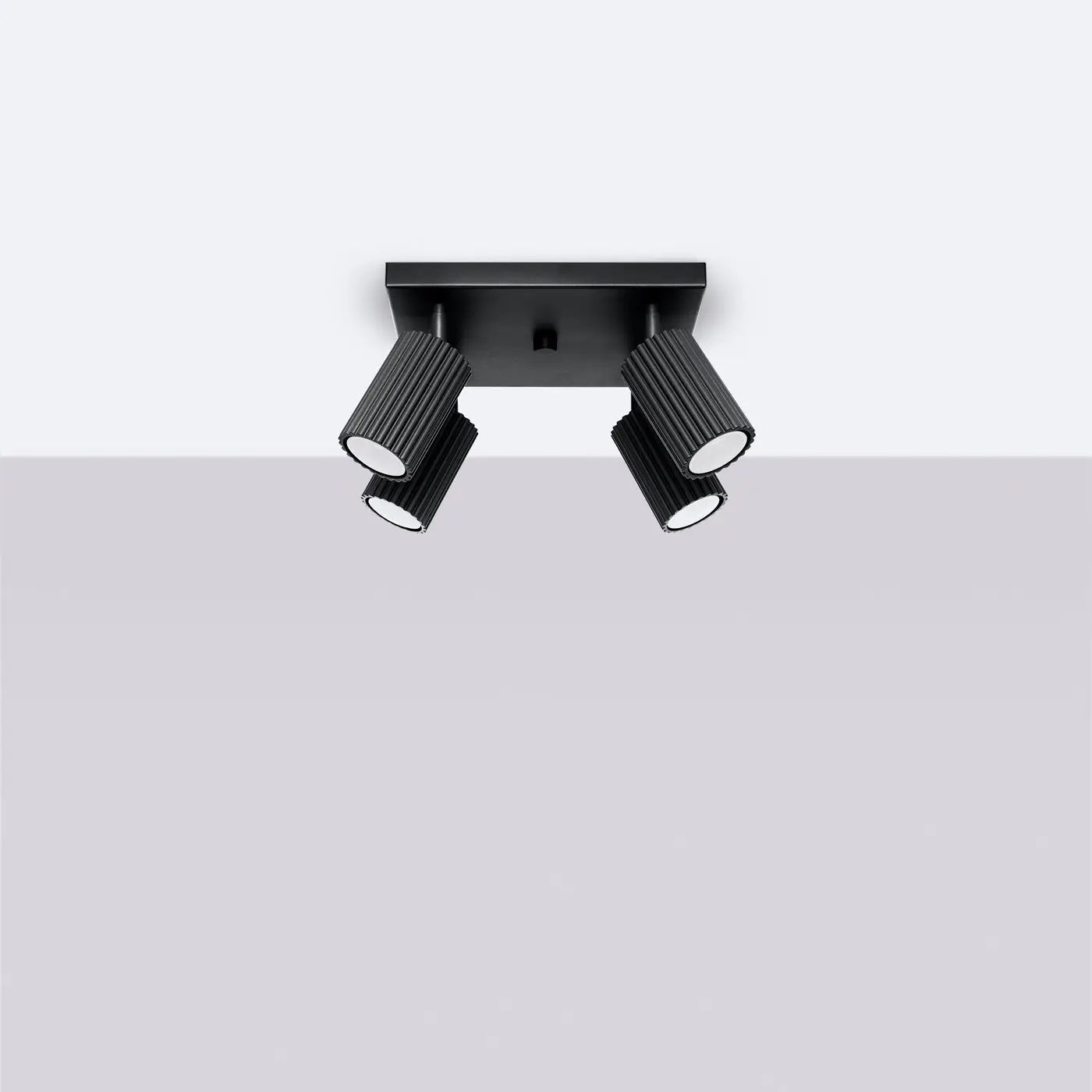 Plafonnier Noir 4 Spots Orientables - Dalumea - vue 2