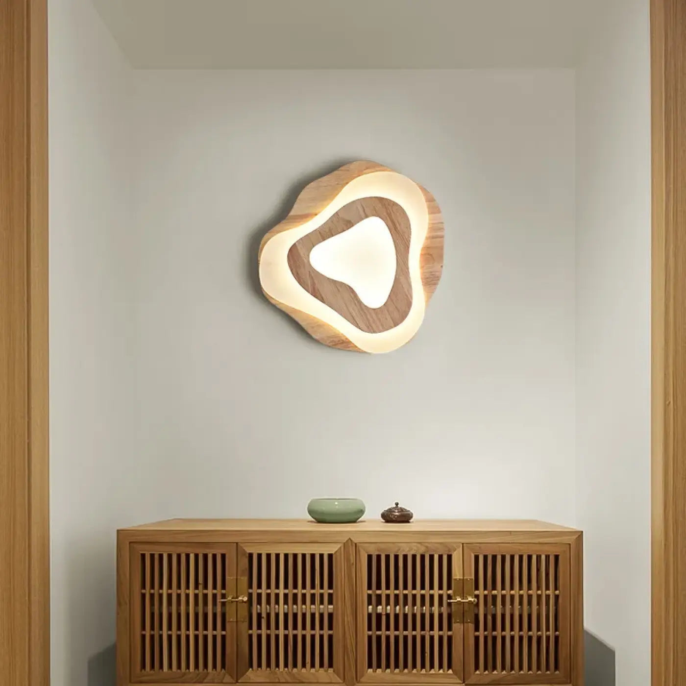 Suspension Plafonnier Bois LED Moderne - Dalumea - vue 2