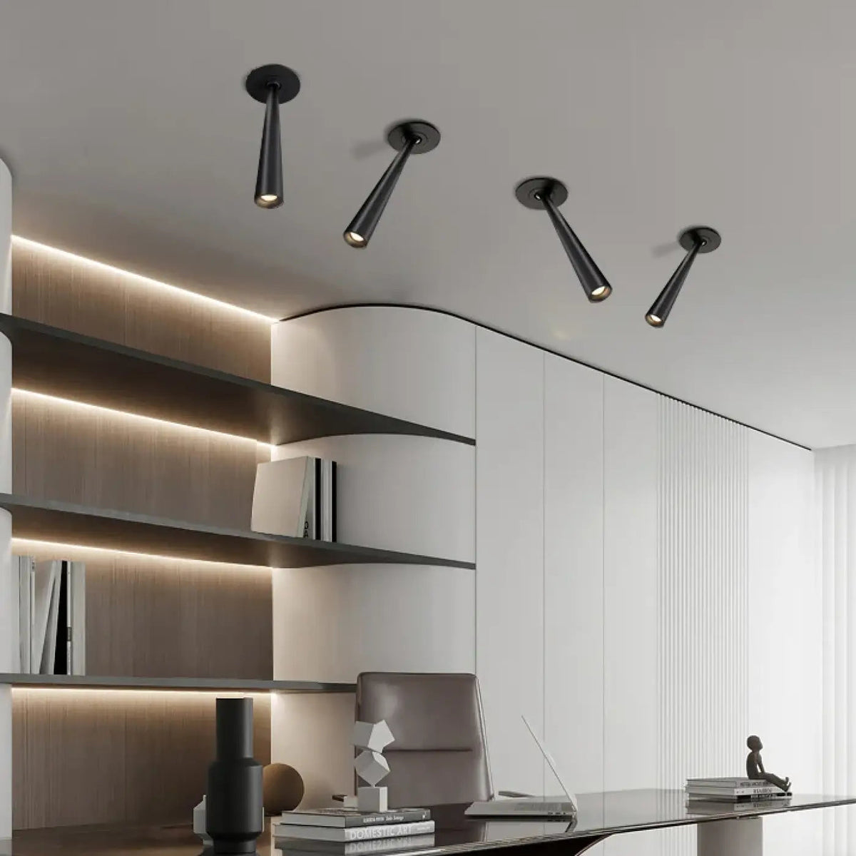 Plafonnier LED Encastré Tube Blanc - Dalumea - vue 4
