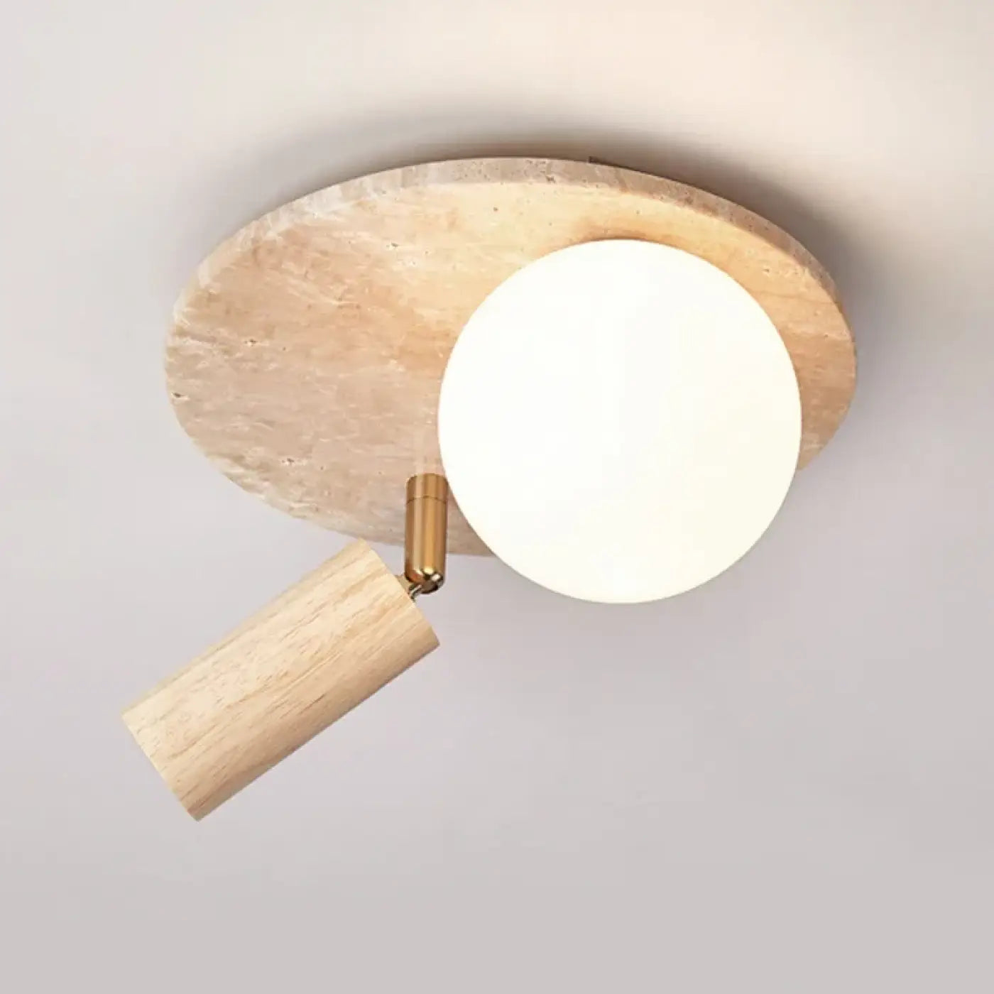 Plafonnier Pierre et Bois Design - Dalumea - vue 1