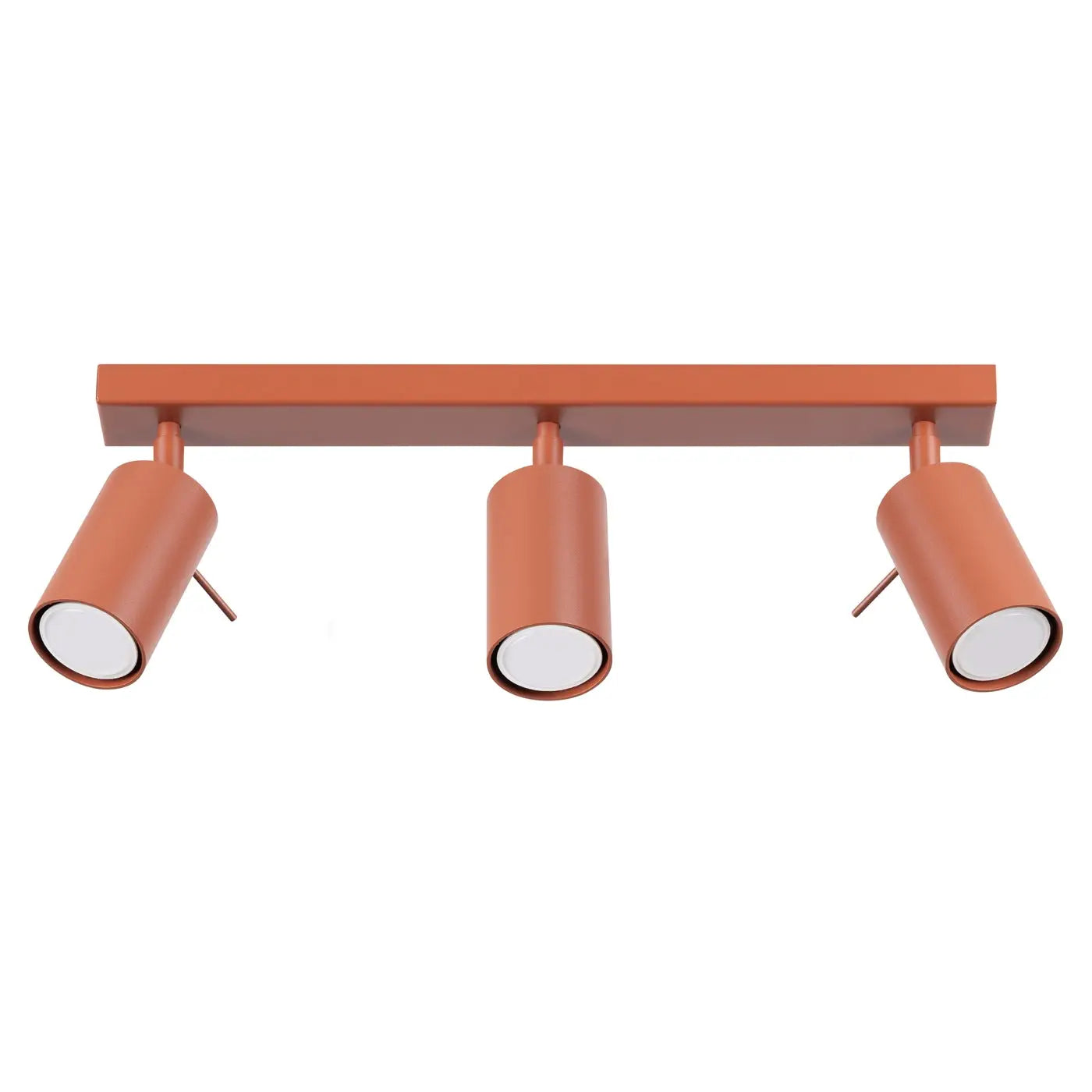 Plafonnier 3 Spots Lisse Rouge Ocre - Dalumea - vue 8