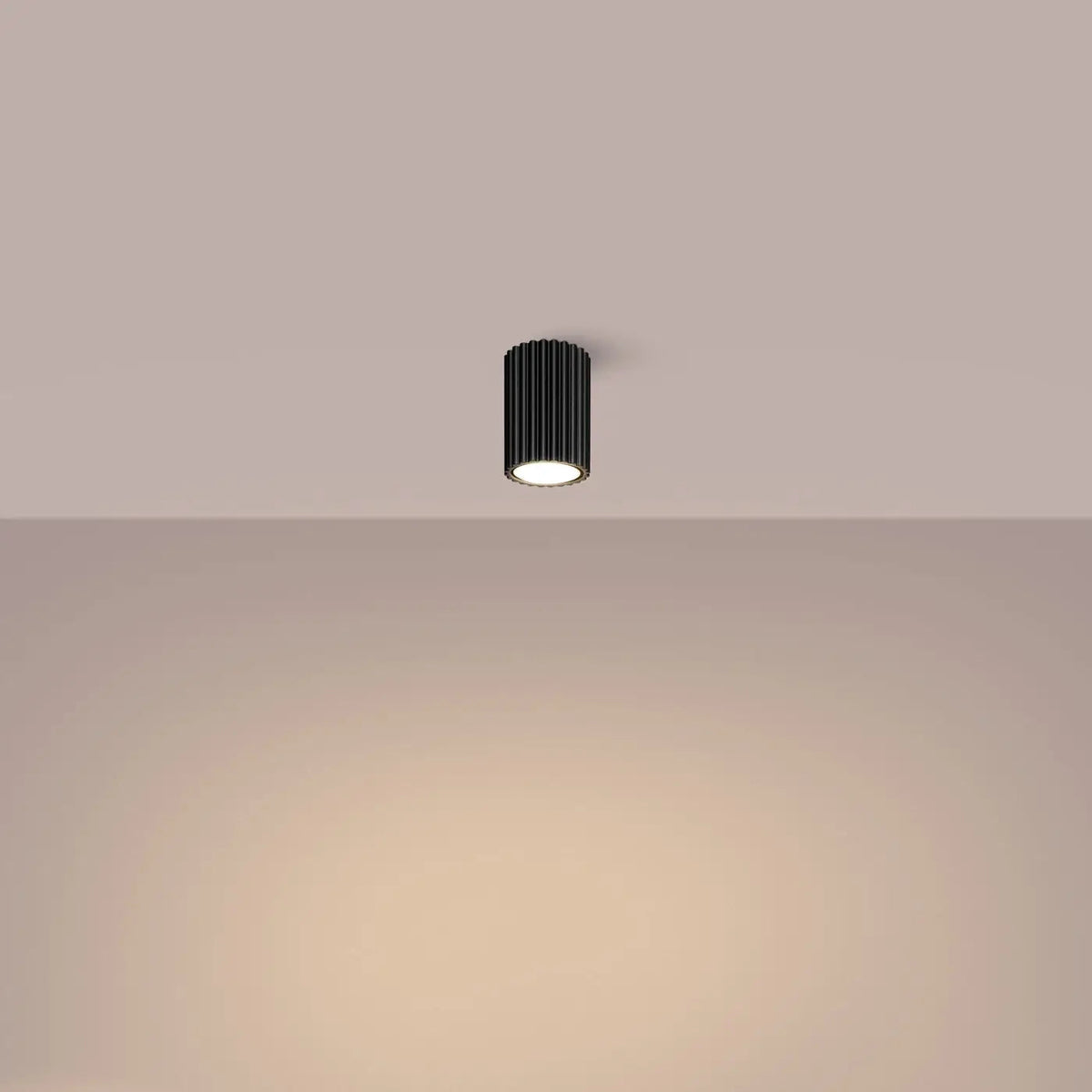 Plafonnier Cylindrique Noir - Dalumea - vue 1