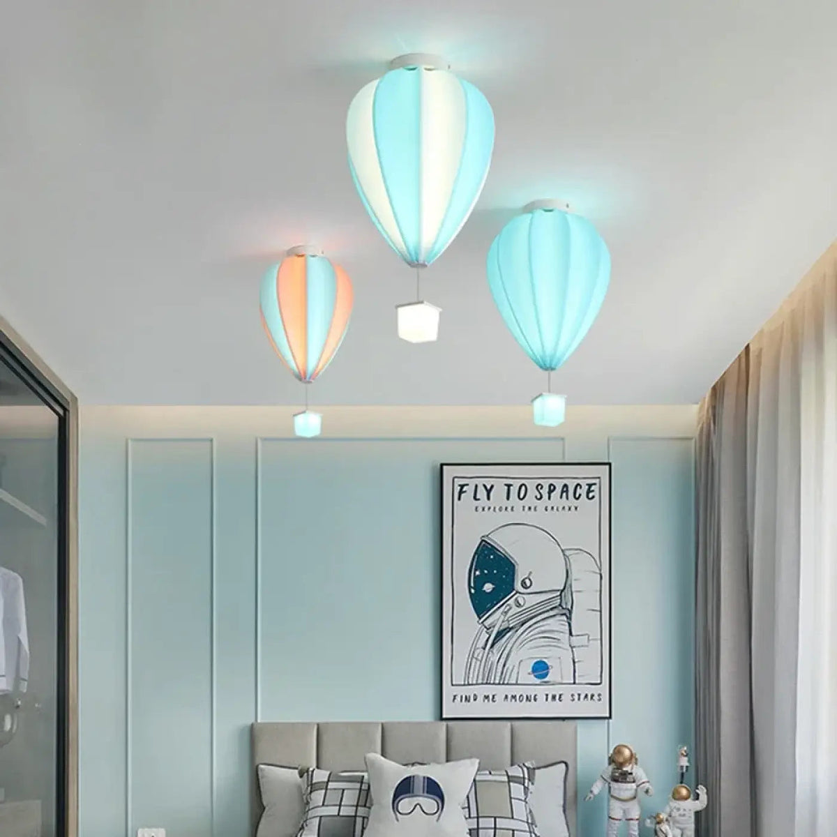 Plafonnier Montgolfière Chambre Enfant - Dalumea - vue 1