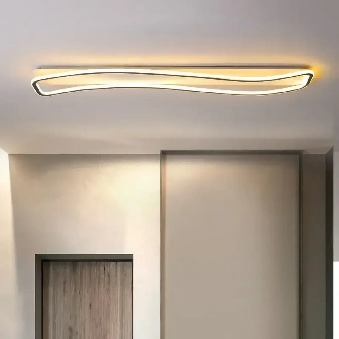 Plafonnier LED Ondulé Noir Design - Dalumea - vue 1