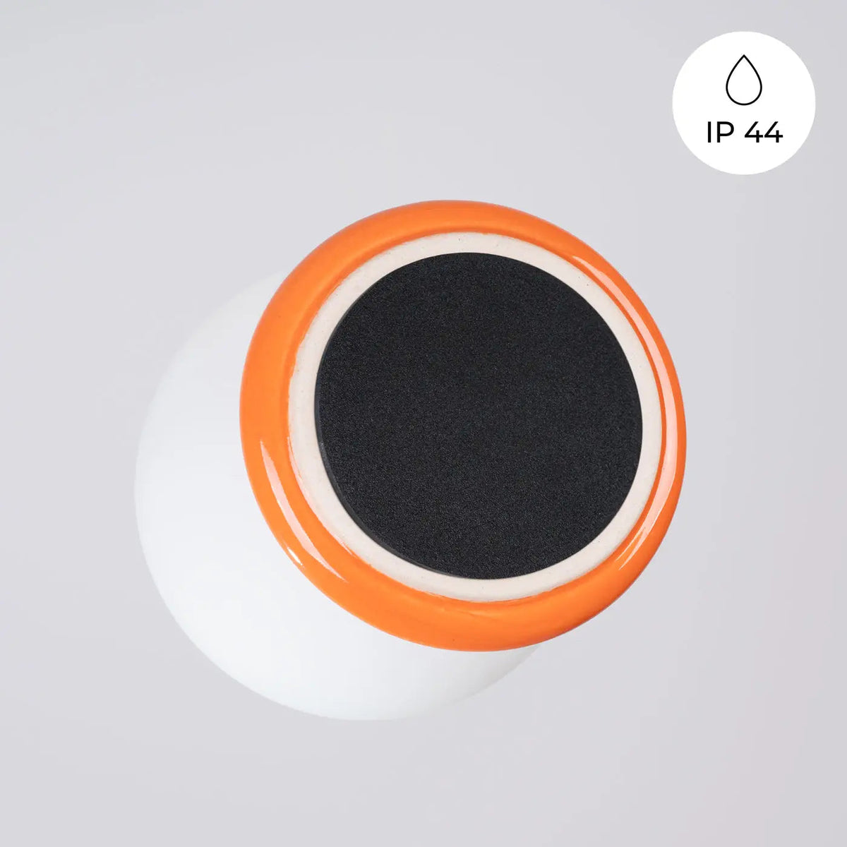 Plafonnier luminaire plafonnier boule opaline orange en ceramique design - noir - Dalumea - vue 1