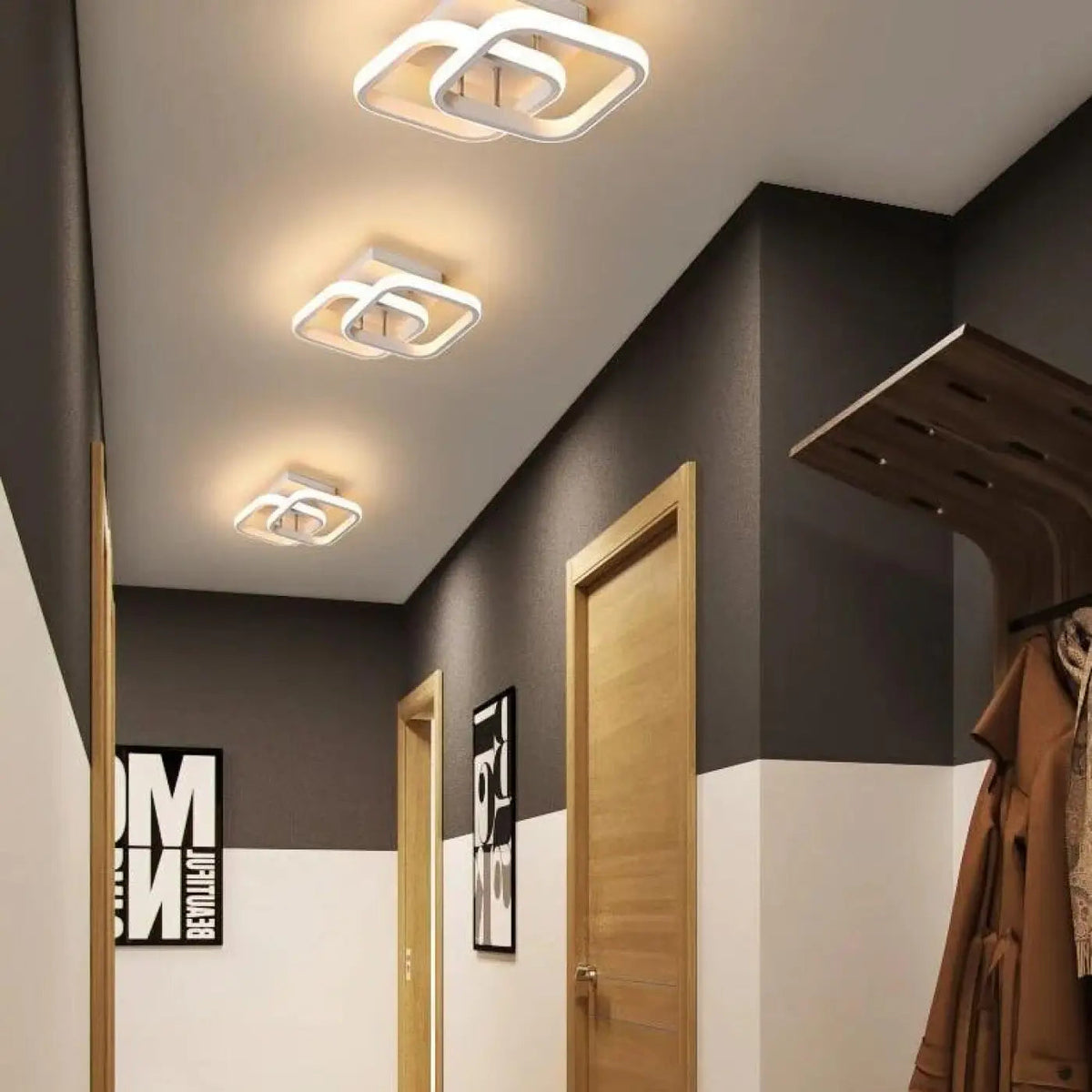 Plafonnier LED Couloir Moderne - Dalumea - vue 2