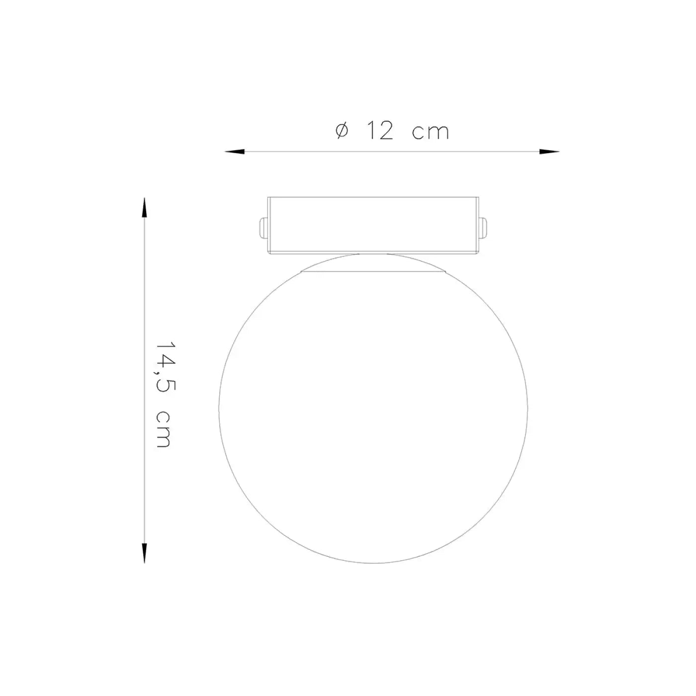 Plafonnier Boule Blanche LED - Dalumea - vue 7
