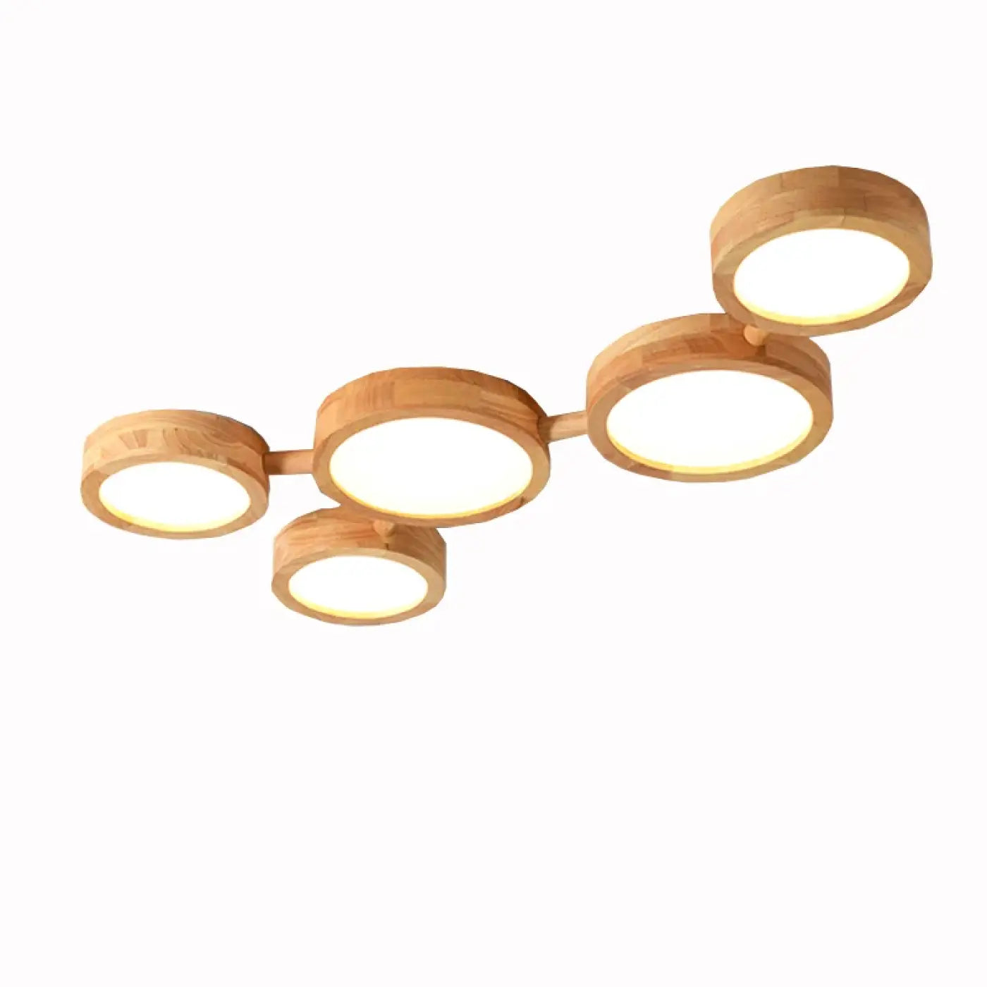 Plafonnier LED Bois Scandinave Multi Spot - Dalumea - vue 3