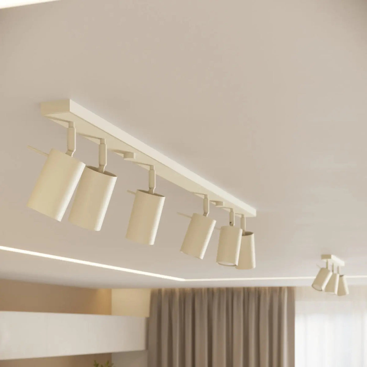Plafonnier 3 Spots Orientables Plateau Beige - Dalumea - vue 10